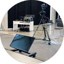 Event-Technik Streaming Vorschaumonitor und Bühne